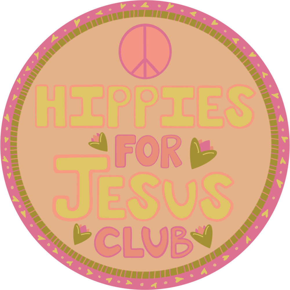 Hippies For Jesus Club Sticker
