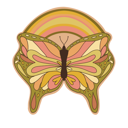 Rainbow Butterfly Sticker