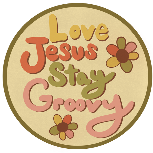 Love Jesus Stay Groovy Sticker